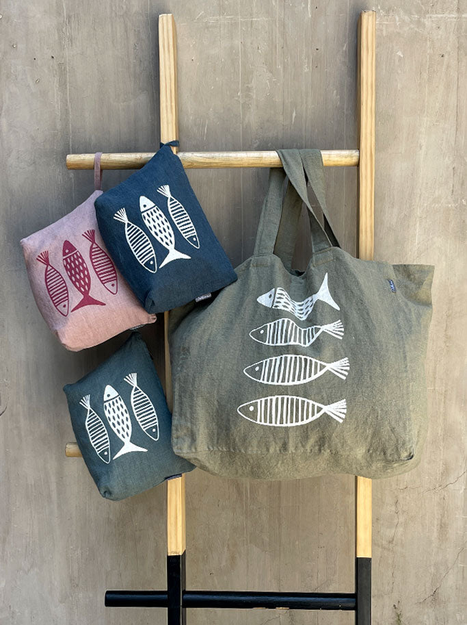 Necessaire Lino Impermeable Colección Cala