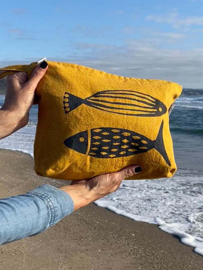 Necessaire Lino Impermeable Grande Colección Cala